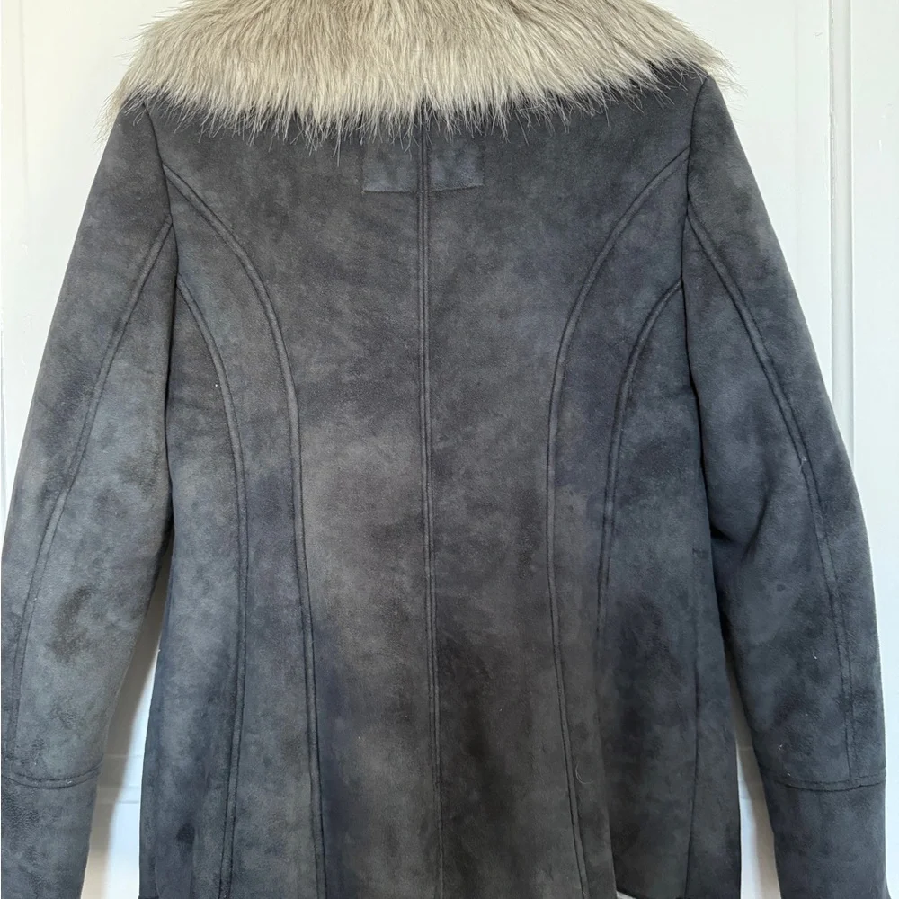 GUESS Women's Gray Faux Fur Collar Jacket | Size M - Picture 8 of 12